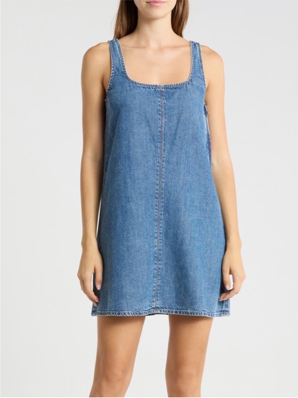 Classic Blue Denim Slip Dress - Women